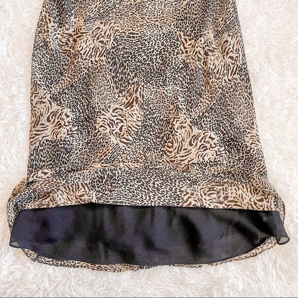 Studio I Vintage Animal Print Sleeveless Round Neck Shift Maxi Dress SZ 16W EUC - Picture 6 of 14